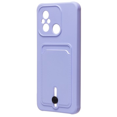 Чехол-накладка для Xiaomi Poco C55 (светло-фиолетовый) - SC304 с картхолдером