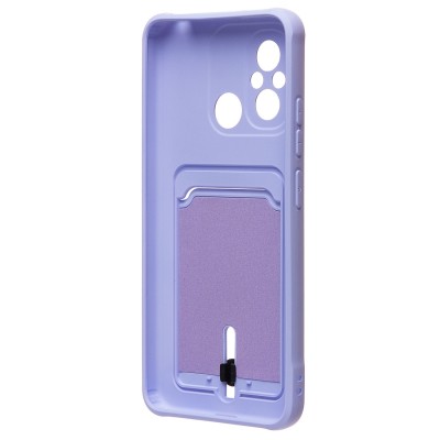 Чехол-накладка для Xiaomi Poco C55 (светло-фиолетовый) - SC304 с картхолдером