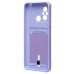 Чехол-накладка для Xiaomi Poco C55 (светло-фиолетовый) - SC304 с картхолдером