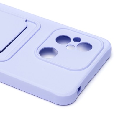 Чехол-накладка для Xiaomi Poco C55 (светло-фиолетовый) - SC304 с картхолдером