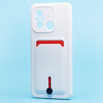 Чехол-накладка для Xiaomi Poco C55 (белый) - SC304 с картхолдером Чехол-накладка для Xiaomi Poco C55 (белый) - SC304 с картхолдером