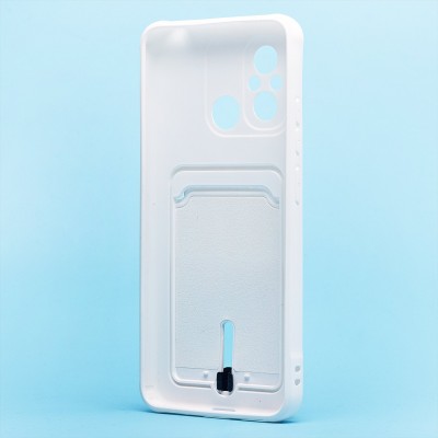 Чехол-накладка для Xiaomi Poco C55 (белый) - SC304 с картхолдером Чехол-накладка для Xiaomi Poco C55 (белый) - SC304 с картхолдером