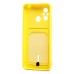 Чехол-накладка для Xiaomi Poco C55 (желтый) - SC304 с картхолдером