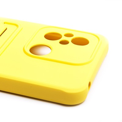 Чехол-накладка для Xiaomi Poco C55 (желтый) - SC304 с картхолдером