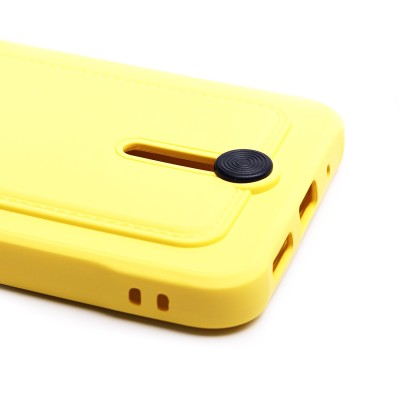 Чехол-накладка для Xiaomi Poco C55 (желтый) - SC304 с картхолдером