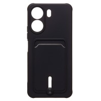 Чехол-накладка для Xiaomi Poco C65 (черный) - SC304 с картхолдером