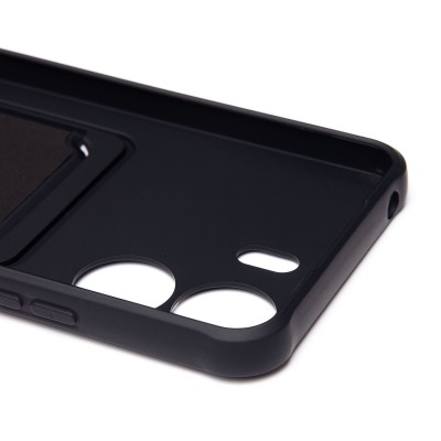 Чехол-накладка для Xiaomi Poco C65 (черный) - SC304 с картхолдером Чехол-накладка для Xiaomi Poco C65 (черный) - SC304 с картхолдером