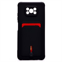 Чехол-накладка для Xiaomi Poco X3 Pro (черный) - SC304 с картхолдером