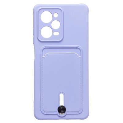 Чехол-накладка для Xiaomi Poco X5 Pro (светло-фиолетовый) - SC304 с картхолдером