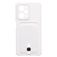 Чехол-накладка для Xiaomi Poco X5 Pro (белый) - SC304 с картхолдером