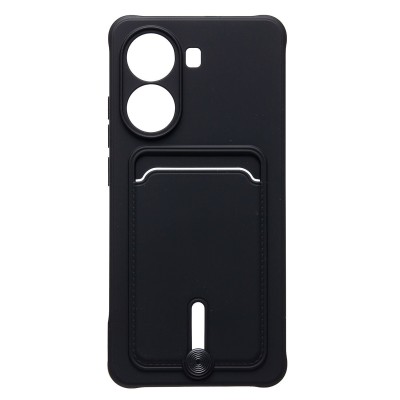 Чехол-накладка для Xiaomi Poco X7 Pro (черный) - SC304 с картхолдером