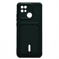 Чехол-накладка для Xiaomi Redmi 10C (темно-зеленый) - SC304 с картхолдером