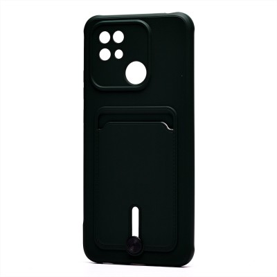 Чехол-накладка для Xiaomi Redmi 10C (темно-зеленый) - SC304 с картхолдером