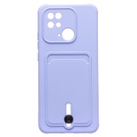 Чехол-накладка для Xiaomi Redmi 10C (темно-фиолетовый) - SC304 с картхолдером