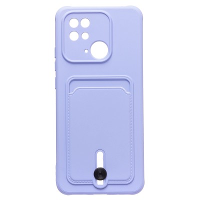 Чехол-накладка для Xiaomi Redmi 10C (темно-фиолетовый) - SC304 с картхолдером