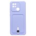 Чехол-накладка для Xiaomi Redmi 10C (темно-фиолетовый) - SC304 с картхолдером