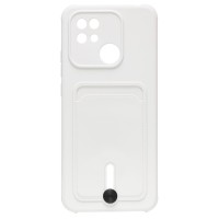 Чехол-накладка для Xiaomi Redmi 10C (белый) - SC304 с картхолдером
