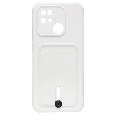 Чехол-накладка для Xiaomi Redmi 10C (белый) - SC304 с картхолдером