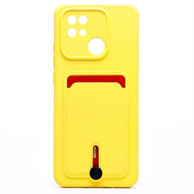 Чехол-накладка для Xiaomi Redmi 10C (желтый) - SC304 с картхолдером