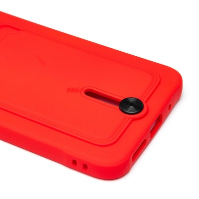 Чехол-накладка для Xiaomi Redmi 12 (красный) - SC304 с картхолдером