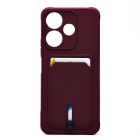 Чехол-накладка для Xiaomi Redmi 13 4G (бордовый) - SC304 с картхолдером Чехол-накладка для Xiaomi Redmi 13 4G (бордовый) - SC304 с картхолдером