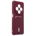 Чехол-накладка для Xiaomi Redmi 14C 4G (бордовый) - SC304 с картхолдером