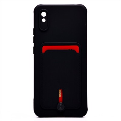 Чехол-накладка для Xiaomi Redmi 9A (черный) - SC304 с картхолдером