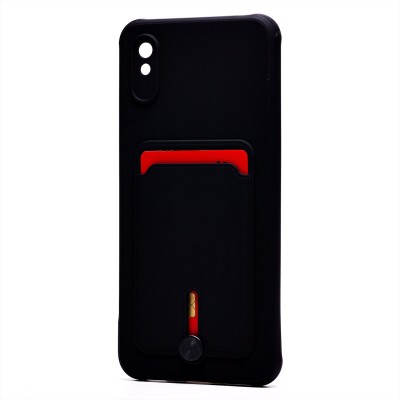 Чехол-накладка для Xiaomi Redmi 9i (черный) - SC304 с картхолдером