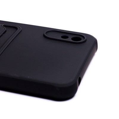 Чехол-накладка для Xiaomi Redmi 9i (черный) - SC304 с картхолдером