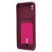 Чехол-накладка для Xiaomi Redmi 9A (бордовый) - SC304 с картхолдером