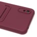 Чехол-накладка для Xiaomi Redmi 9A (бордовый) - SC304 с картхолдером