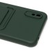 Чехол-накладка для Xiaomi Redmi 9i (темно-зеленый) - SC304 с картхолдером