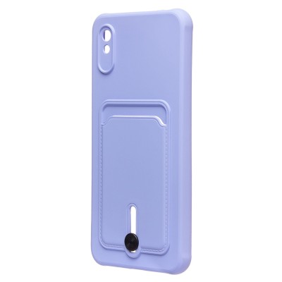 Чехол-накладка для Xiaomi Redmi 9A (темно-фиолетовый) - SC304 с картхолдером