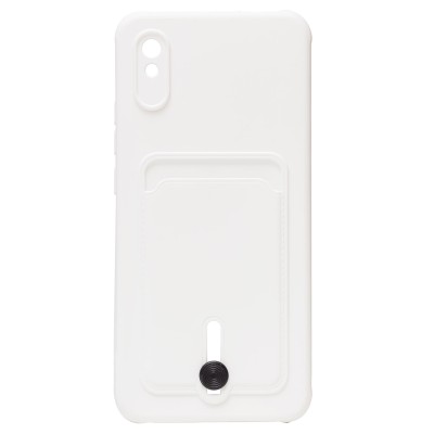 Чехол-накладка для Xiaomi Redmi 9A (белый) - SC304 с картхолдером