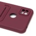 Чехол-накладка для Xiaomi Redmi 9C (бордовый) - SC304 с картхолдером