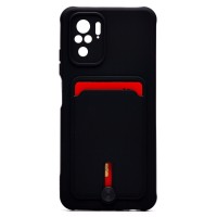 Чехол-накладка для Xiaomi Redmi Note 10S (черный) - SC304 с картхолдером