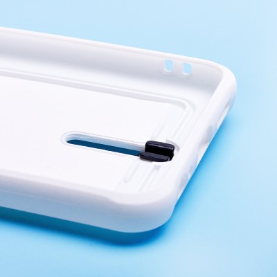 Чехол-накладка для Xiaomi Redmi Note 10 (белый) - SC304 с картхолдером