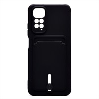 Чехол-накладка для Xiaomi Redmi Note 11 4G Global (черный) - SC304 с картхолдером