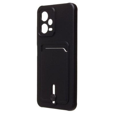 Чехол-накладка для Xiaomi Redmi Note 12 5G Global (черный) - SC304 с картхолдером