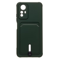 Чехол-накладка для Xiaomi Redmi Note 12S (темно-зеленый) - SC304 с картхолдером