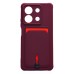 Чехол-накладка для Xiaomi Redmi Note 13 5G Global (бордовый) - SC304 с картхолдером