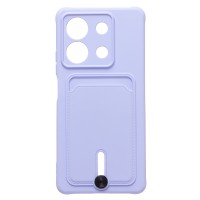 Чехол-накладка для Xiaomi Redmi Note 13 5G Global (светло-фиолетовый) - SC304 с картхолдером