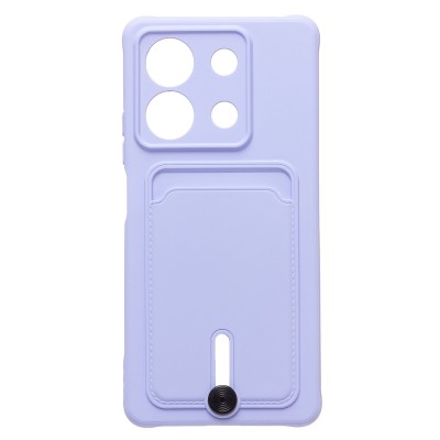 Чехол-накладка для Xiaomi Redmi Note 13 5G Global (светло-фиолетовый) - SC304 с картхолдером