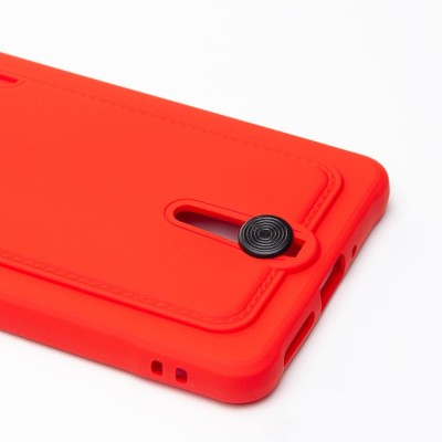Чехол-накладка для Xiaomi Redmi Note 13 5G Global (красный) - SC304 с картхолдером