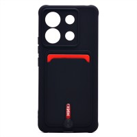 Чехол-накладка для Xiaomi Redmi Note 13 Pro 5G (черный) - SC304 с картхолдером