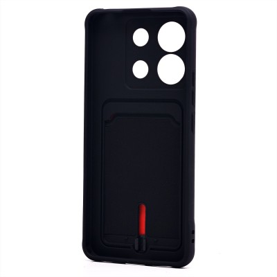 Чехол-накладка для Xiaomi Redmi Note 13 Pro 5G (черный) - SC304 с картхолдером
