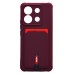 Чехол-накладка для Xiaomi Redmi Note 13 Pro 5G (бордовый) - SC304 с картхолдером