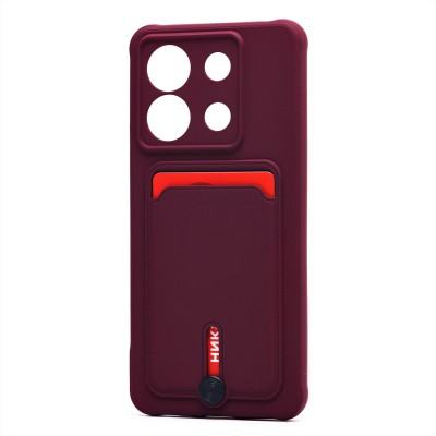 Чехол-накладка для Xiaomi Redmi Note 13 Pro 5G (бордовый) - SC304 с картхолдером