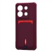 Чехол-накладка для Xiaomi Redmi Note 13 Pro 5G (бордовый) - SC304 с картхолдером