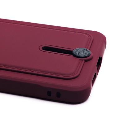 Чехол-накладка для Xiaomi Redmi Note 13 Pro 5G (бордовый) - SC304 с картхолдером